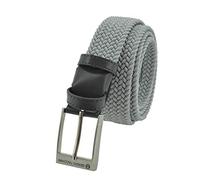 Sergio Tacchini Braided Belt,Man Woman, in Elastic fabric With Inserts in Genuine Leather, Gift Box Grigio Chiaro 125
