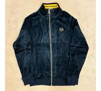 Sergio Tacchini Court Velour Track Jacket Black Gold Dallas Comfort