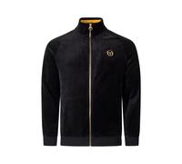 Sergio Tacchini Men's Court Velour Track Jacket, Black, 3XL