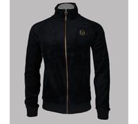 Sergio Tacchini Court Velour Tracktop, Black, Mens Uk S - XXL