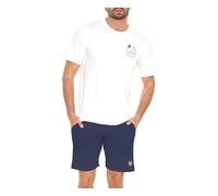 Sergio Tacchini Limited Edition Men's Short Pyjamas/Cotton Jersey Set, b1 white, XL