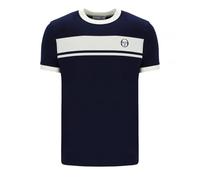Sergio Tacchini Master Crew Neck T-Shirt - Maritime Blue/Gardenia/Maritime Blue (UK, Alpha, M, Regular, Regular, Maritime Blue/Gardenia)