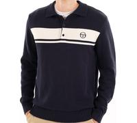 Sergio Tacchini Masters Long Sleeve Knit Polo Navy Blue