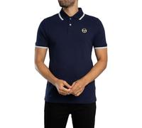 Sergio Tacchini Men's 020 Logo Polo Shirt, Maritime Blue/Gardenia, L