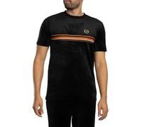 Sergio Tacchini Men's Ayme Velour T-Shirt, Black/Gold, L