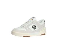 Sergio Tacchini Men's BB Court Leather Trainers, White/Tofu/Oyster Grey, 11 UK