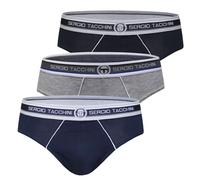 Sergio Tacchini Men's Boxer Briefs in Bi-Elastic Cotton Pack of 3 and 6 Pieces, Multicolored Briefs X 3, XXL