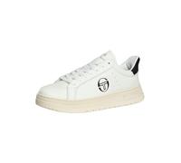 Sergio Tacchini Men's Court Classic Leather Trainers, White/Black, 10 UK