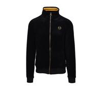Sergio Tacchini Men's Court Velour Track Jacket, Black, XXL