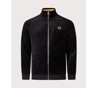 Sergio Tacchini Mens Court Velour Track Top - Colour: 160 Black - Size: XXL