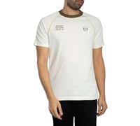 Sergio Tacchini Men's Ghibli Davis T-Shirt, Gardenia/Dark Olive/Mojave Desert, M