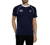 Sergio Tacchini Men's Ghibli Davis T-Shirt, Maritime Blue/Adrenaline Rush/White, Maritime Blue/Adrenaline Rush/White, XXL