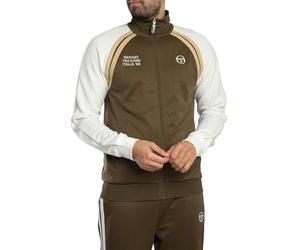 Sergio Tacchini Men's Ghibli Davis Track Jacket, Dark Olive/Gardenia/Mojave Desert