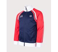 Sergio Tacchini Men's Ghibli Davis Track Jacket, Maritime Blue/Adrenaline Rush/White, L
