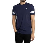 Sergio Tacchini Men's Grello Crew Neck T-Shirt, Maritime Blue/White, XL