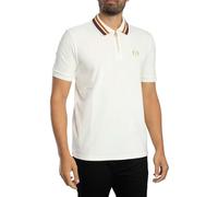 Mahony Velour 1/4 Zip Polo Shirt Gardenia/Gold L