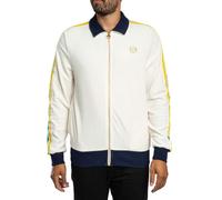 Sergio Tacchini Men's Monte Velour Track Jacket, Gardenia/Maritime Blue, M