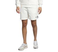 Sergio Tacchini Men's New Orion Sweat Shorts, Gardenia/Maritime Blue, M