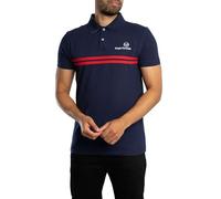 Sergio Tacchini Men's New Supermac Polo Shirt, Maritime Blue/Adrenaline Rush, L