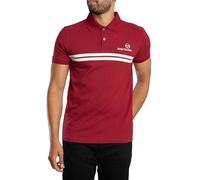 Sergio Tacchini Men's New Supermac Polo Shirt, Rhubarb/Gardenia/Aruba Blue, M