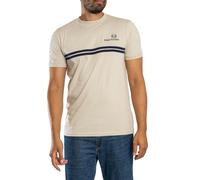 Sergio Tacchini Men's New Supermac T-Shirt, Peyote/Maritime Blue