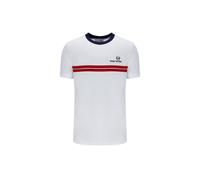 Sergio Tacchini Men's New Supermac T White/Maritme Blue/Adrenaline Rush in White | Size: Medium Sergio Tacchini White M