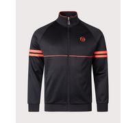 Sergio Tacchini Men's Orion Track Jacket, Black/Tangerine Tango, XXL