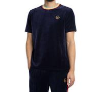 Sergio Tacchini Men's Slice Velour T-Shirt, Maritime Blue/Gold, L