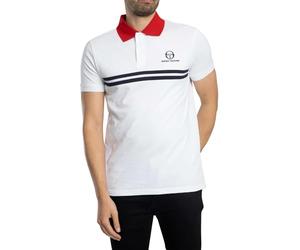 Sergio Tacchini Men's Super MK2 Polo Shirt, White/Adrenaline Rush, L