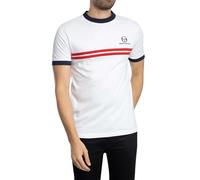 Sergio Tacchini Men's Super MK2 T-Shirt, White/Adrenaline Rush, L