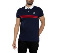 Sergio Tacchini Men's Supermac Polo Shirt, Maritime Blue/Adrenaline Rush, XXL