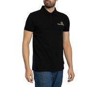 Sergio Tacchini Men's Supermac Primo Polo Shirt, Black/Gold, XXL