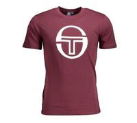 Sergio Tacchini Men's T-Shirt Bordeau Stadium, White, S
