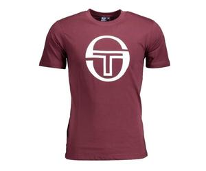 Sergio Tacchini Men's T-Shirt Bordeau Stadium, White, S