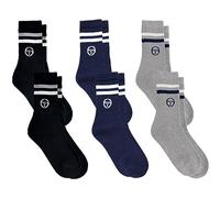 Sergio Tacchini Men's Tennis Socks Pack of 6 and 12 Pairs, Assorted Classic X 6, 39-42