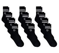 Sergio Tacchini Men's Tennis Socks Pack of 6 and 12 Pairs, black x 12, 43-46
