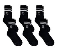 Sergio Tacchini Men's Tennis Socks Pack of 6 and 12 Pairs, Black X 6, 43-46