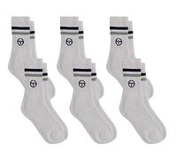 Sergio Tacchini Men's Tennis Socks Pack of 6 and 12 Pairs, white x 6, 39-42