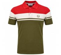 Sergio Tacchini Men's Young Line Polo Shirt Adrenaline Rush/Gardenia/Dark Olive