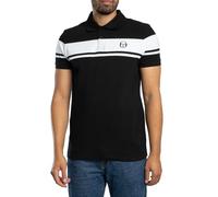 Sergio Tacchini Men's Young Line Polo Shirt, Black/White, L