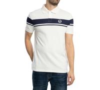 Sergio Tacchini Men's Young Line Polo Shirt, Gardenia/Maritime Blue, S