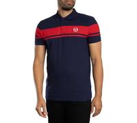 Sergio Tacchini Men's Young Line Polo Shirt, Maritime Blue/Adrenaline Rush, Maritime Blue/Adrenaline Rush, L