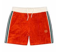 Sergio Tacchini Monte Velour Shorts, Rooibos Tea/Gardenia (UK, Alpha, XXL, Regular, Regular, Rooibos Tea/Gardenia)