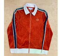 Sergio Tacchini Monte Velour Track Jacket - Rooibos Tea/Gardenia Contrast-Stripe
