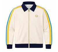 Sergio Tacchini Monte Velour Track Top Jacket, Gardenia/Maritime Blue (UK, Alpha, M, Regular, Regular, Gardenia/Maritime Blue)