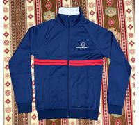 Sergio Tacchini New Dallas Track Jacket Maritime Blue Rush Red Mens Casuals
