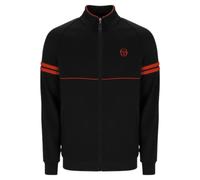 Sergio Tacchini Men's Orion Track Jacket, Black/Tangerine Tango, L