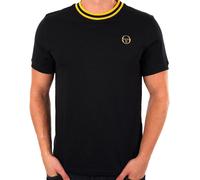 Sergio Tacchini Men's Rainer Ss Tee Black/Old Gold in Black | Size: Medium Sergio Tacchini Black M
