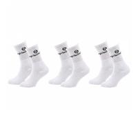 SERGIO TACCHINI SPORT SOCKS - Pack of 3 Pairs - Mid-Calf (Crew) - Comfort, Breathability and Style - Sizes 6/8 and 9/11 - White, Black or Assorted, 1704X3 WHITE, 39-42