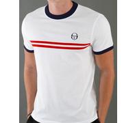 Sergio Tacchini Supermac T Shirt White Navy Red